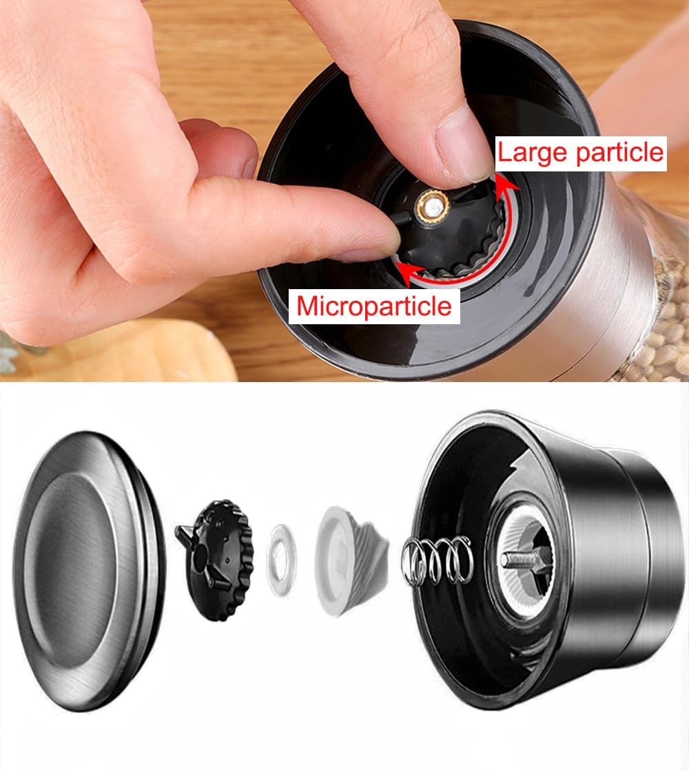 Adjustable Glass Spice & Pepper Mill Grinder