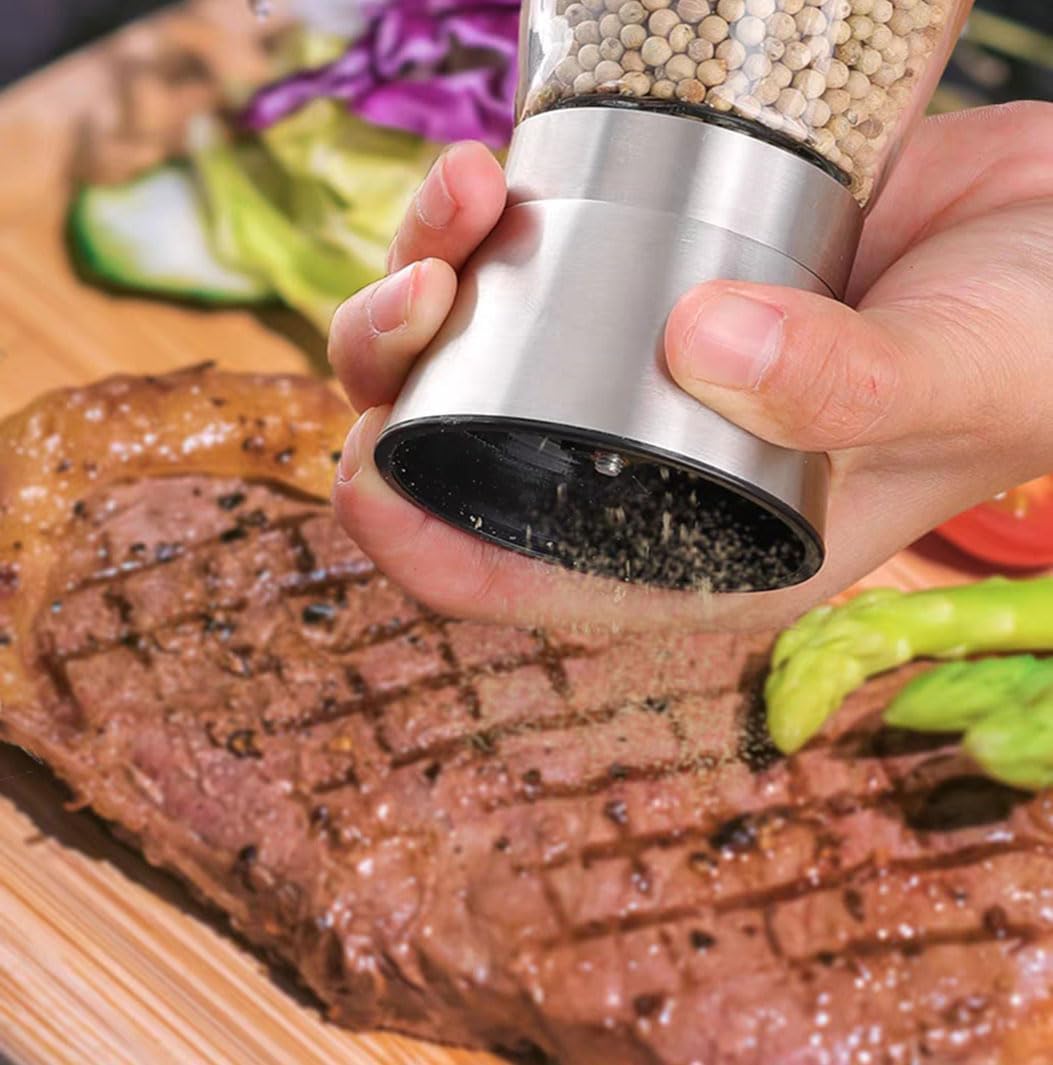 Adjustable Glass Spice & Pepper Mill Grinder