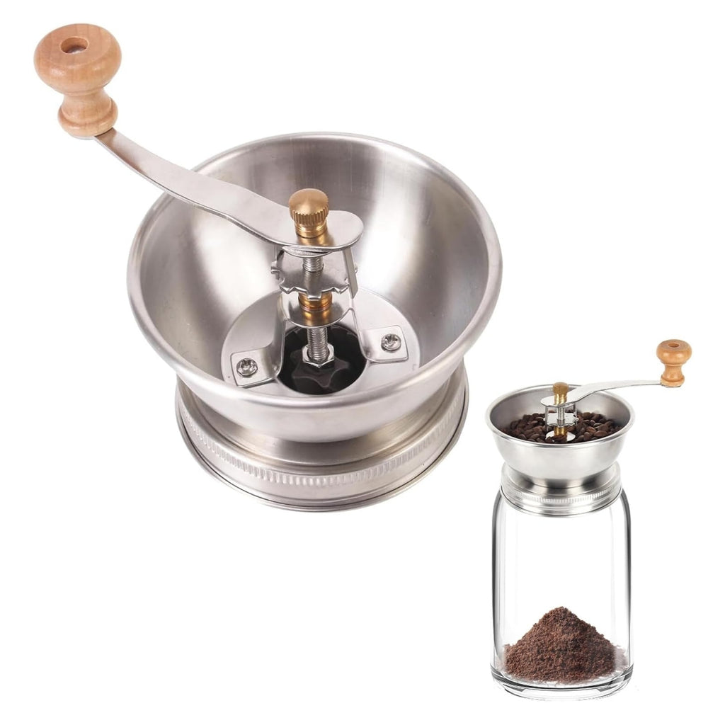 Stainless Steel Hand Coffee Grinder Lid with Ceramic Burr