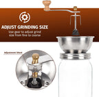 Stainless Steel Hand Coffee Grinder Lid with Ceramic Burr