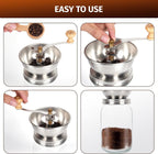 Stainless Steel Hand Coffee Grinder Lid with Ceramic Burr
