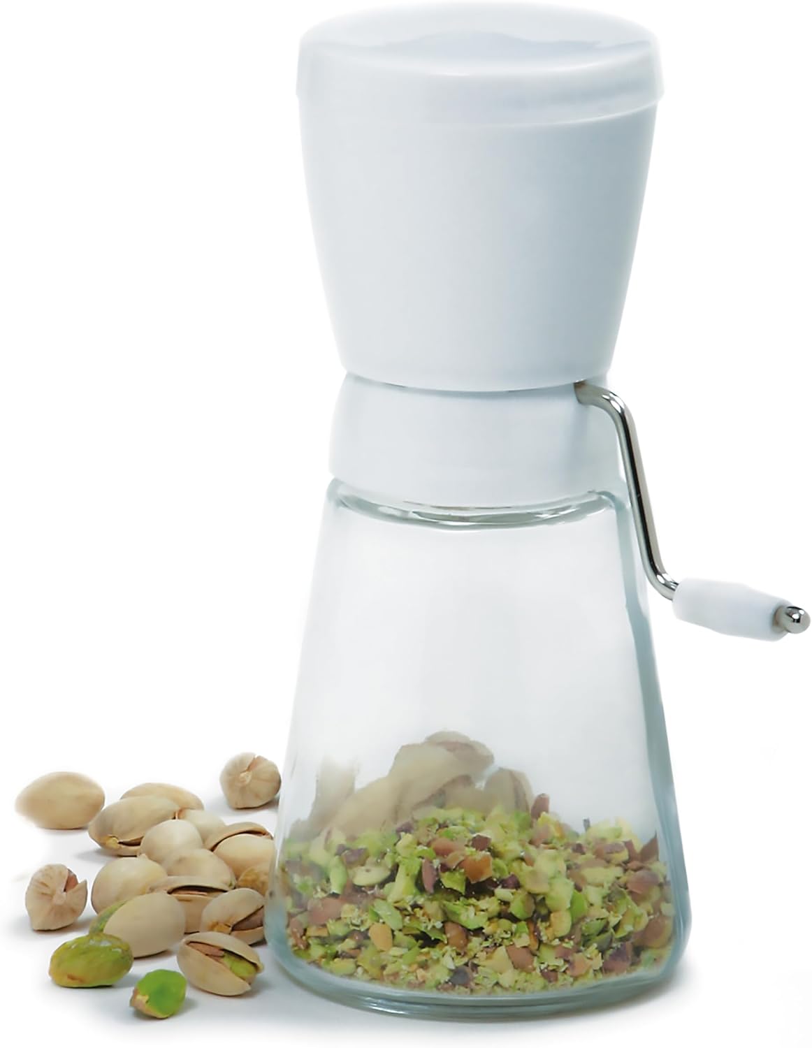 Rotary Nut and Spice Grinder with Stainless Steel Blades